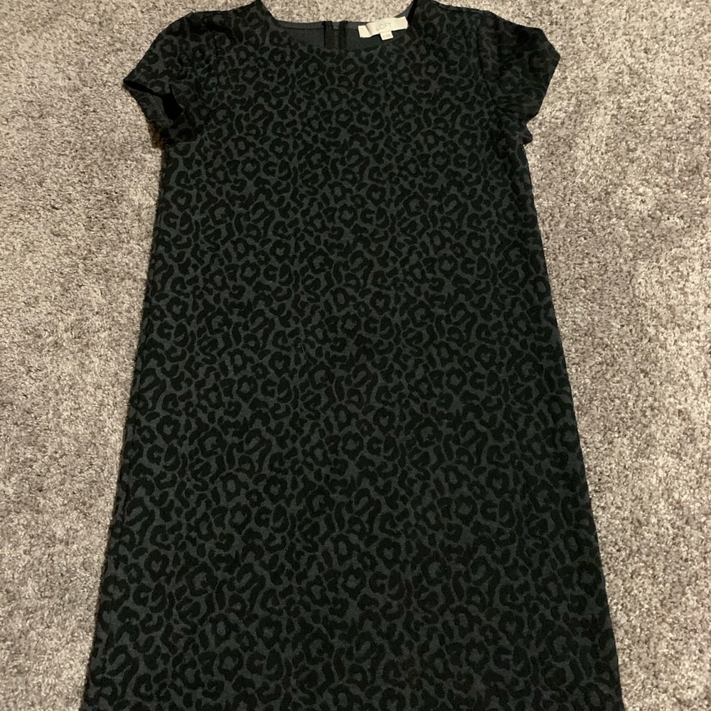 Lift XS Leopard print gray and black dress